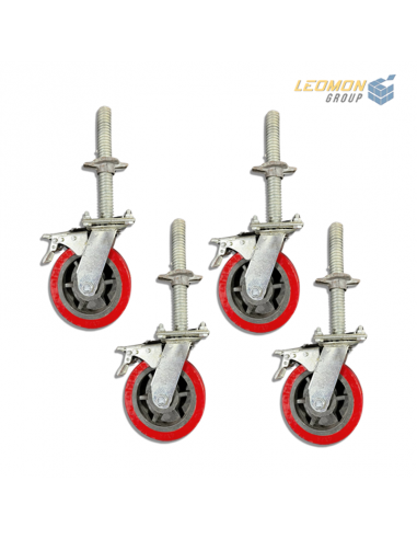 PROMO Pack de 4 Ruedas con freno para...