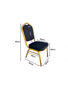 Silla negro con Dorado 2