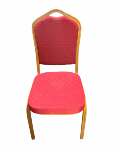 Silla Rojo con Dorado Elegante para Eventos y Bodas